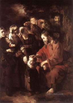 Cristo bendiciendo a los niños Nicolaes Maes Pinturas al óleo